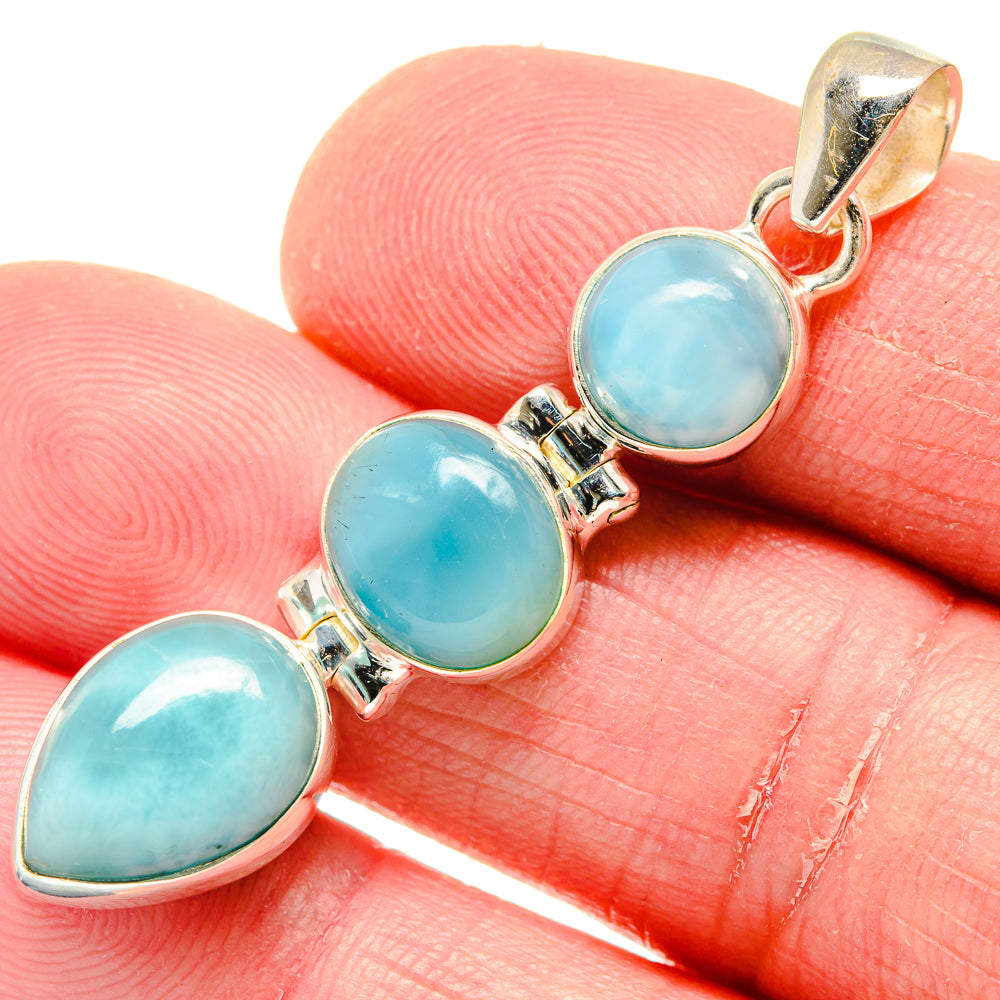 Larimar Pendants handcrafted by Ana Silver Co - PD20020