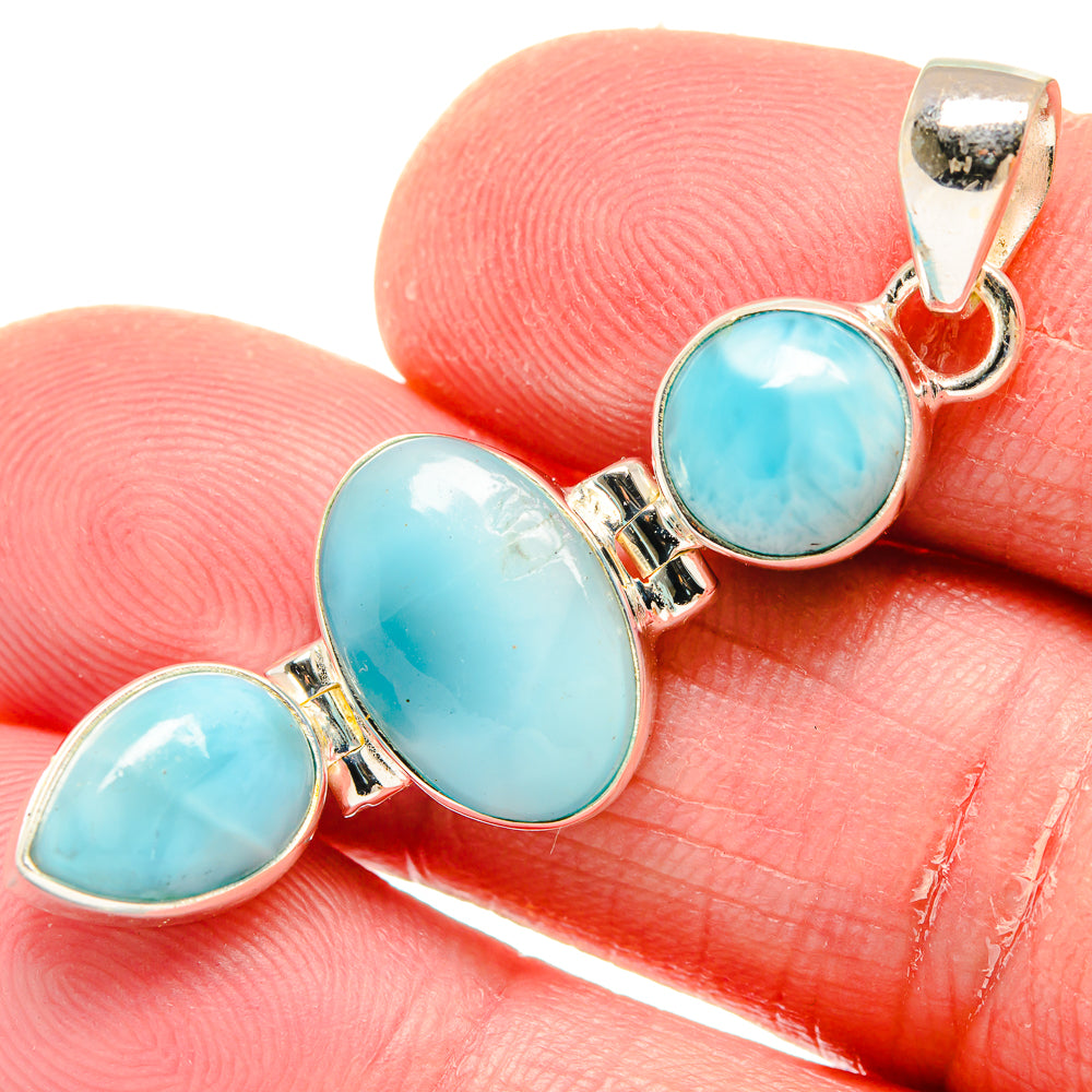 Larimar Pendants handcrafted by Ana Silver Co - PD20021