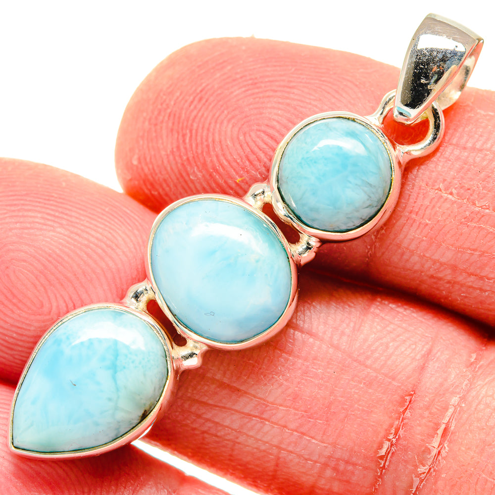 Larimar Pendants handcrafted by Ana Silver Co - PD20022