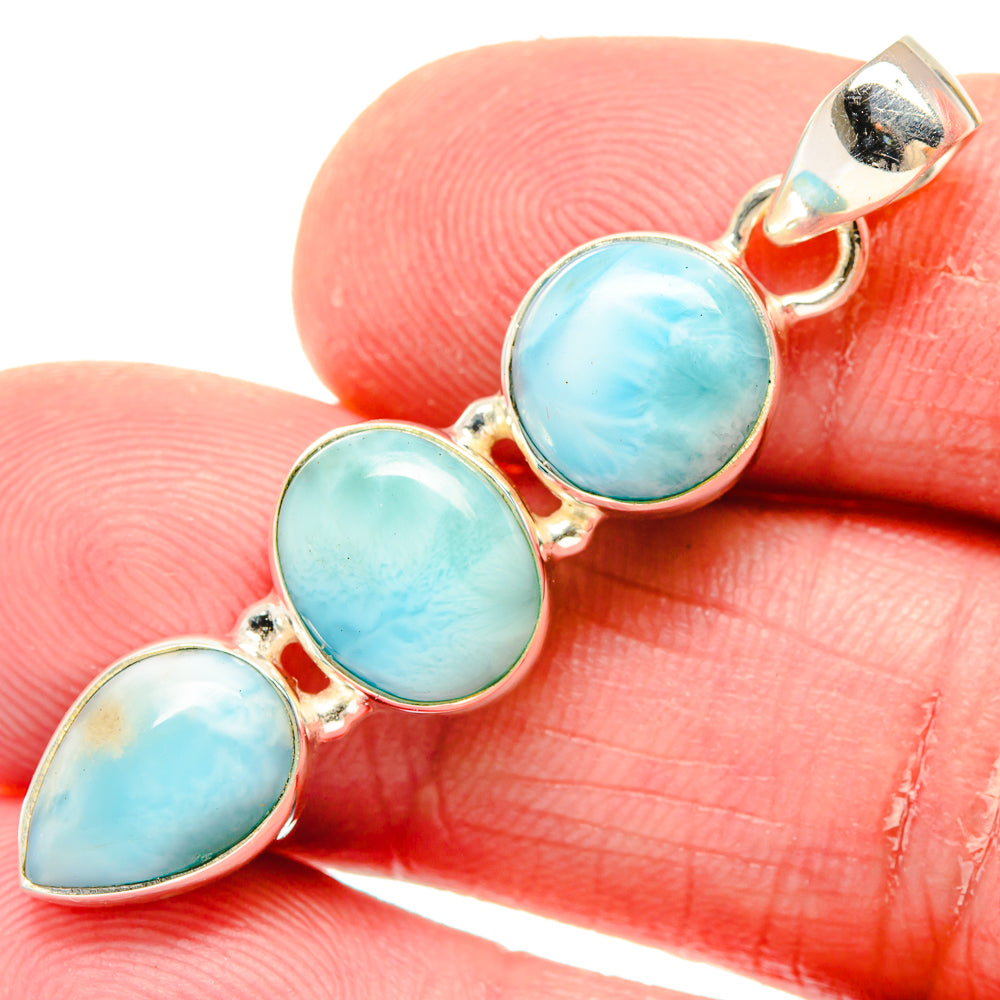 Larimar Pendants handcrafted by Ana Silver Co - PD20024