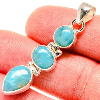 Larimar Pendants handcrafted by Ana Silver Co - PD20025