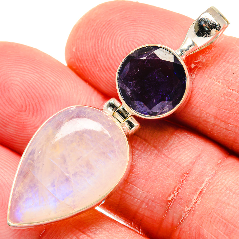 Rainbow Moonstone Pendants handcrafted by Ana Silver Co - PD20029