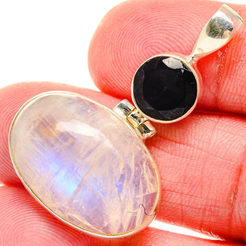 Rainbow Moonstone Pendants handcrafted by Ana Silver Co - PD20032