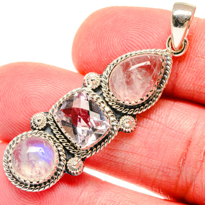 Rainbow Moonstone Pendants handcrafted by Ana Silver Co - PD20034