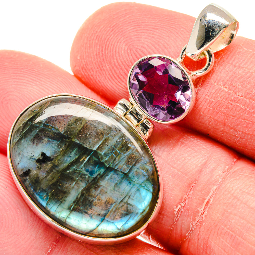 Labradorite Pendants handcrafted by Ana Silver Co - PD20073