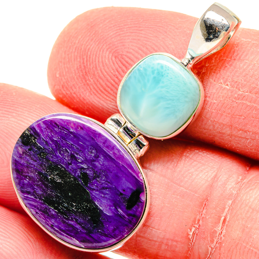 Charoite Pendants handcrafted by Ana Silver Co - PD20076