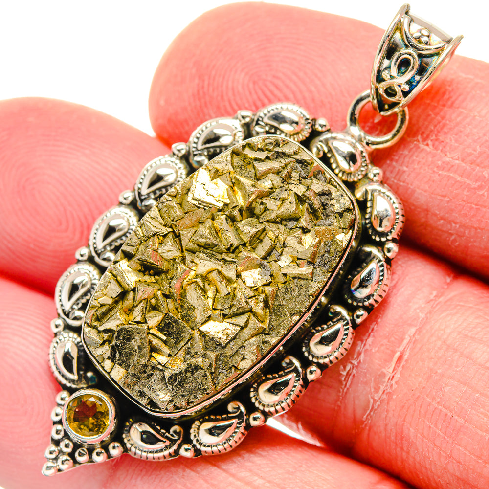 Pyrite Pendants handcrafted by Ana Silver Co - PD20078