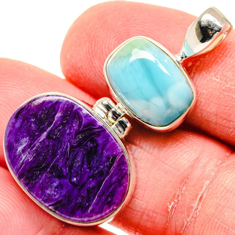 Charoite Pendants handcrafted by Ana Silver Co - PD20079