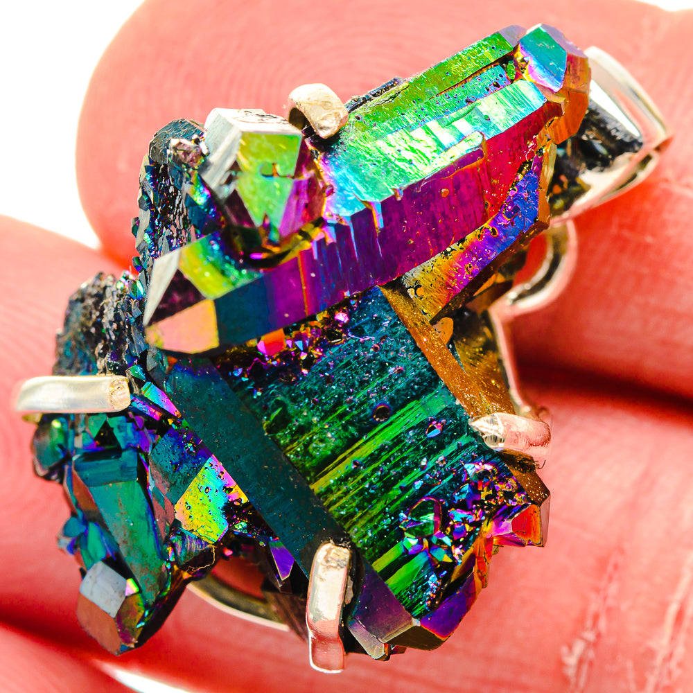 Titanium Sunshine Druzy Pendants handcrafted by Ana Silver Co - PD20087