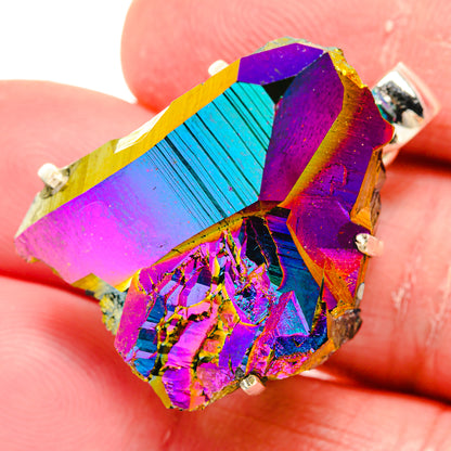 Titanium Sunshine Druzy Pendants handcrafted by Ana Silver Co - PD20088