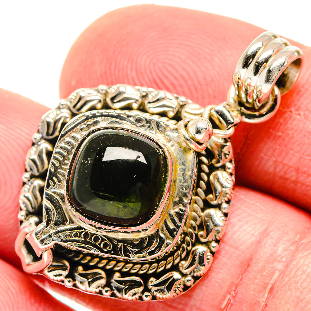 Green Tourmaline Pendants handcrafted by Ana Silver Co - PD20106