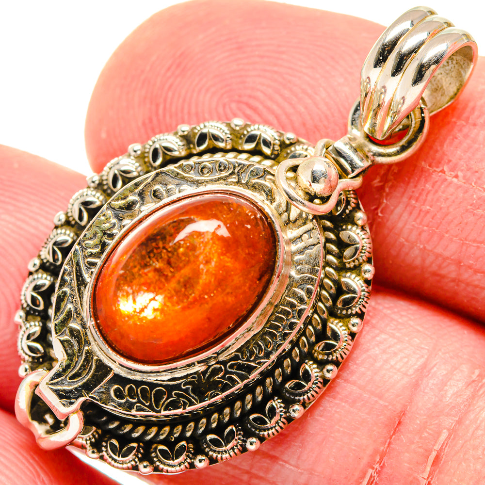 Sunstone Pendants handcrafted by Ana Silver Co - PD20109