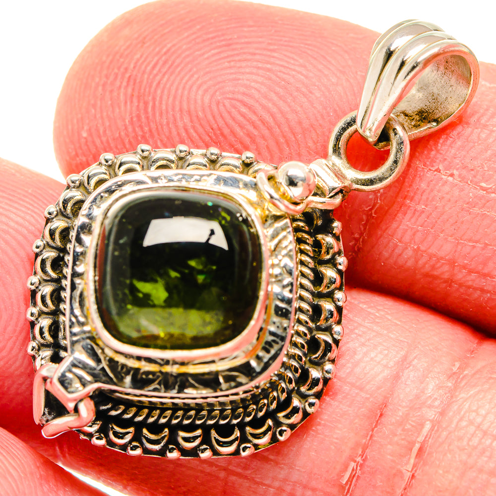 Green Tourmaline Pendants handcrafted by Ana Silver Co - PD20110