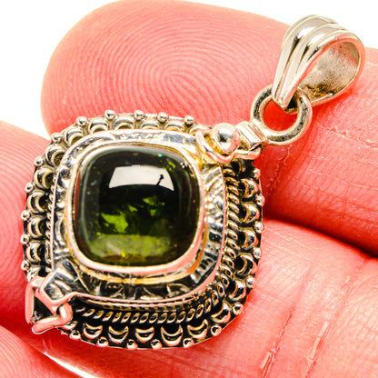 Green Tourmaline Pendants handcrafted by Ana Silver Co - PD20110