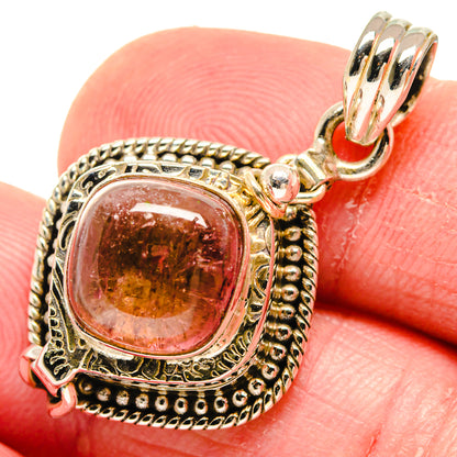 Pink Tourmaline Pendants handcrafted by Ana Silver Co - PD20116