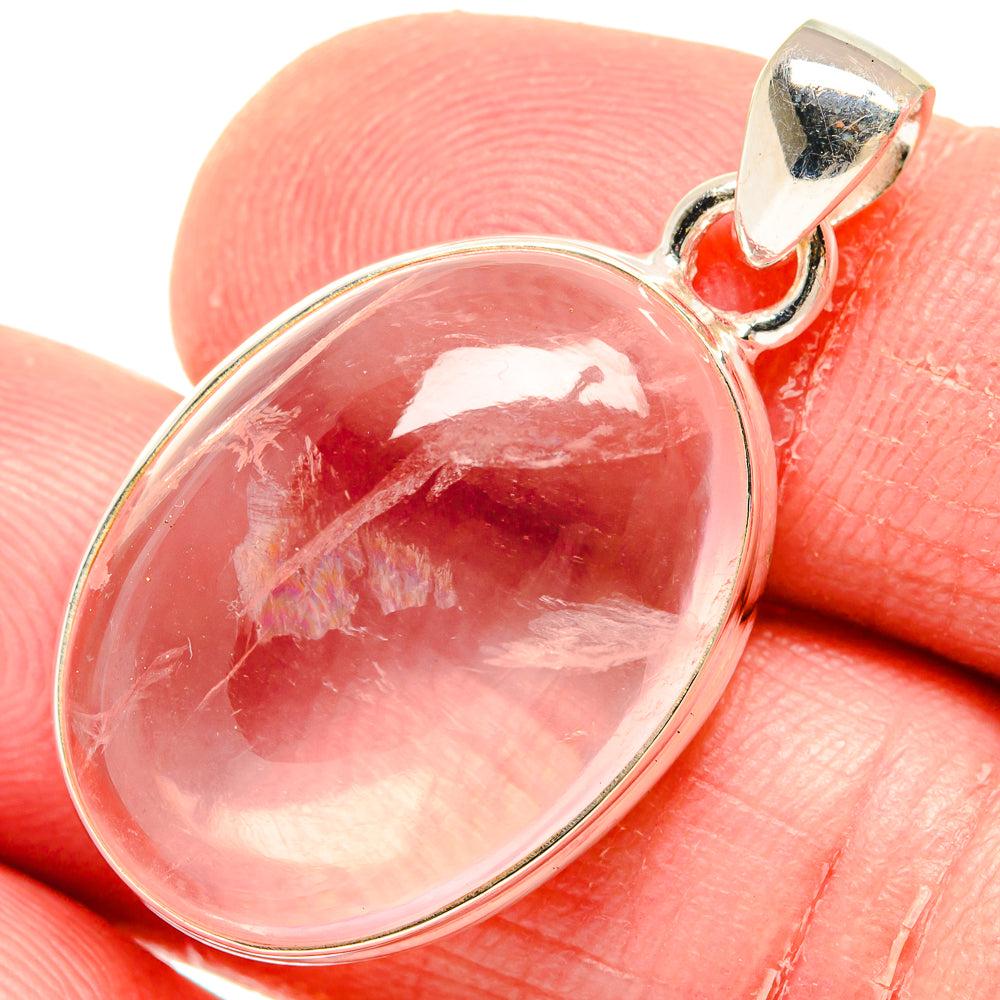 Rose Quartz Pendants handcrafted by Ana Silver Co - PD20131