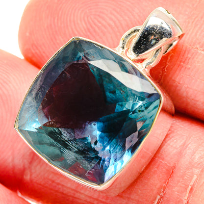 Blue Fluorite Pendants handcrafted by Ana Silver Co - PD20133
