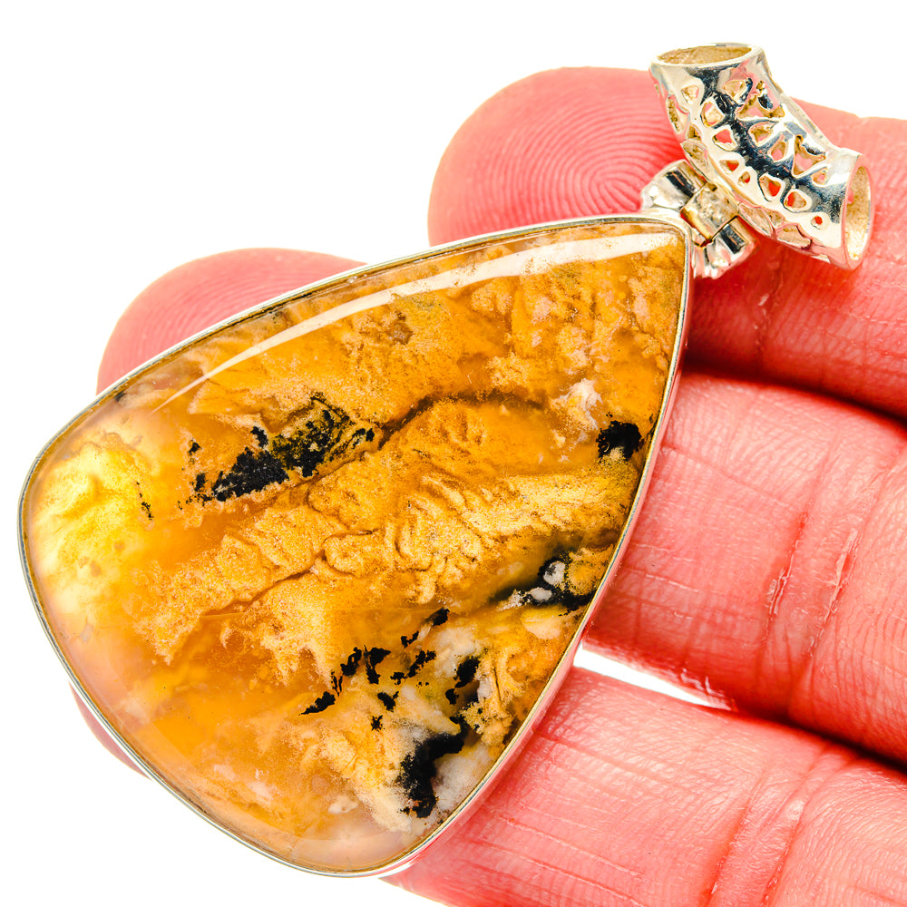 Plume Agate Pendants handcrafted by Ana Silver Co - PD20138
