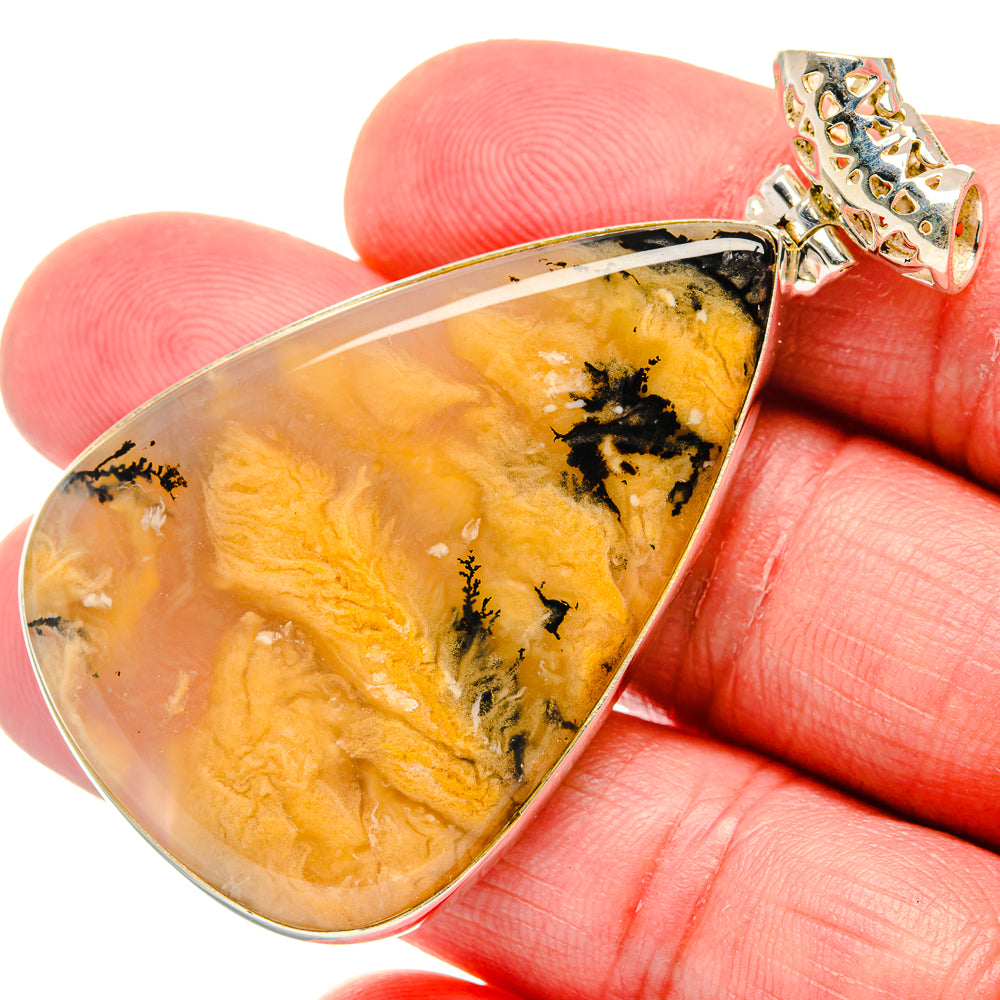 Plume Agate Pendants handcrafted by Ana Silver Co - PD20139