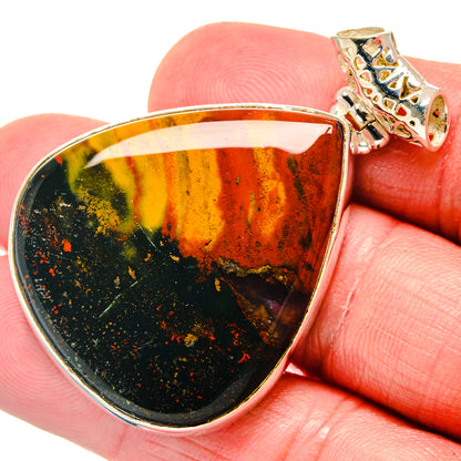 Bloodstone Pendants handcrafted by Ana Silver Co - PD20147