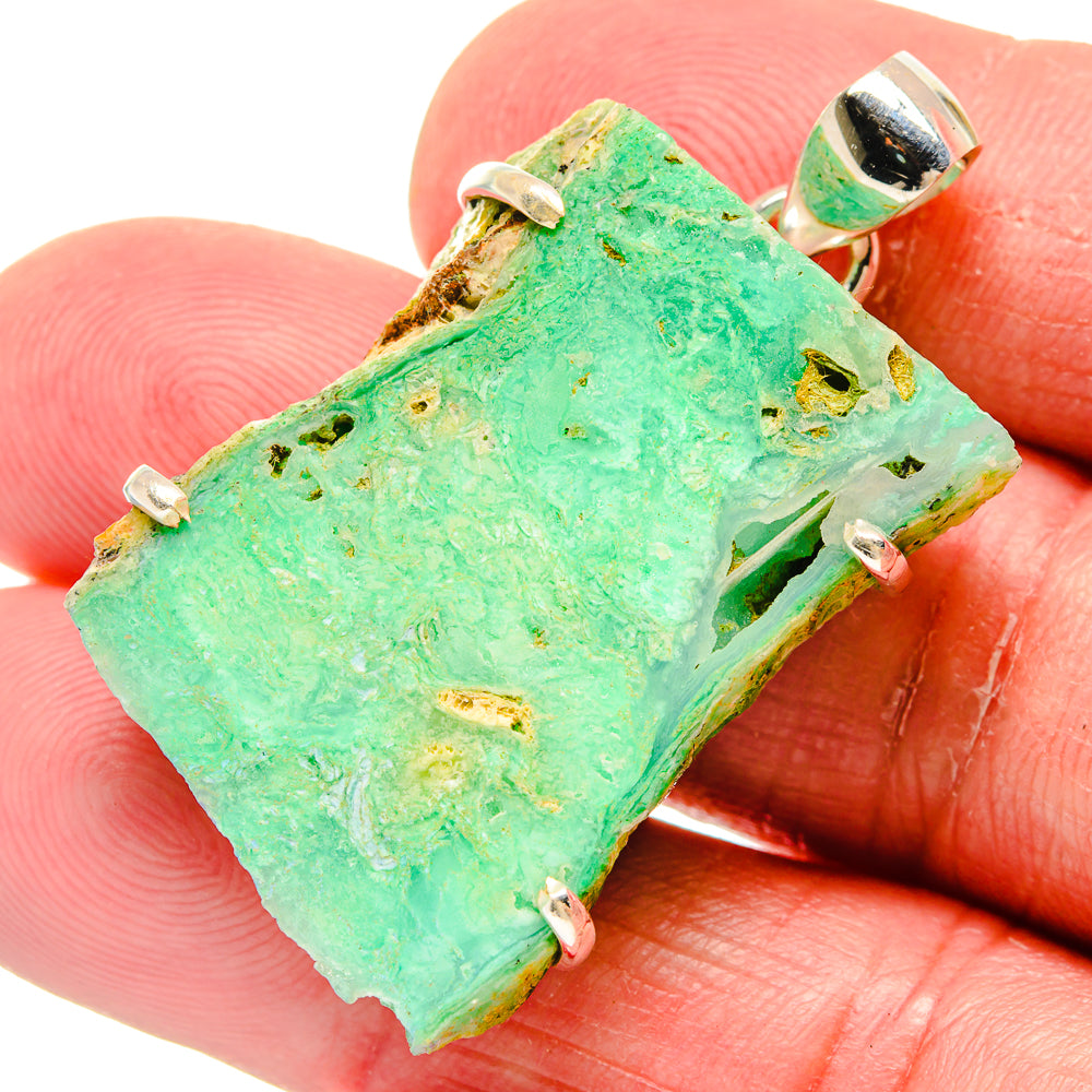 Chrysoprase Pendants handcrafted by Ana Silver Co - PD20158
