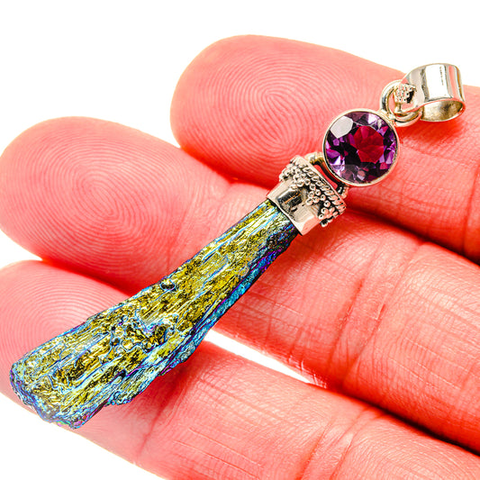 Titanium Druzy Pendants handcrafted by Ana Silver Co - PD20162