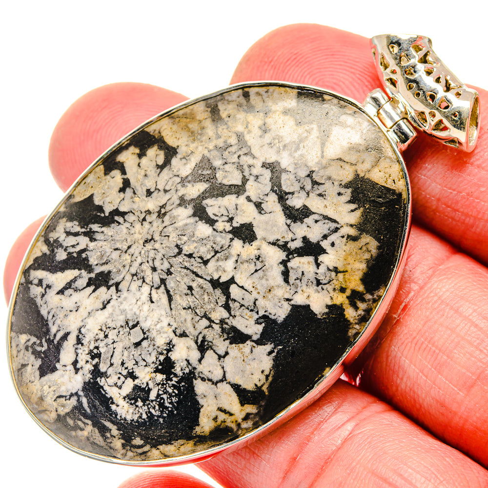 Chrysanthemum Stone Pendants handcrafted by Ana Silver Co - PD20184