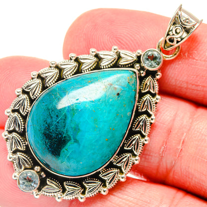Chrysocolla Pendants handcrafted by Ana Silver Co - PD20192