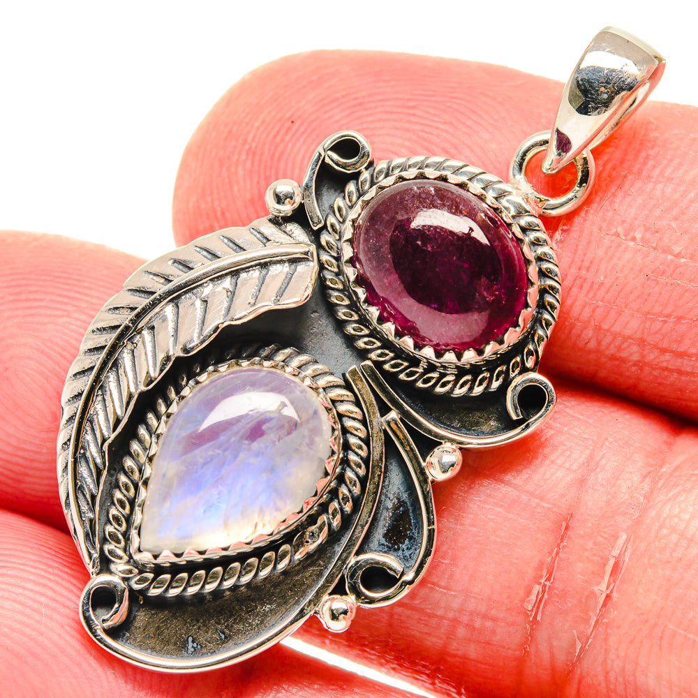 Rainbow Moonstone Pendants handcrafted by Ana Silver Co - PD20209