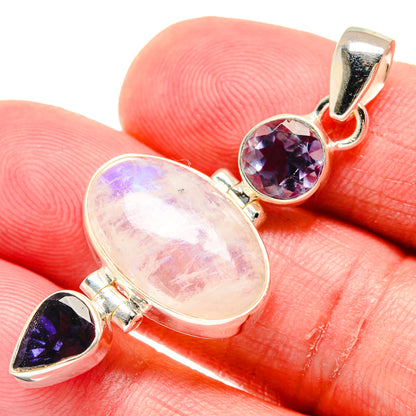 Rainbow Moonstone Pendants handcrafted by Ana Silver Co - PD20229