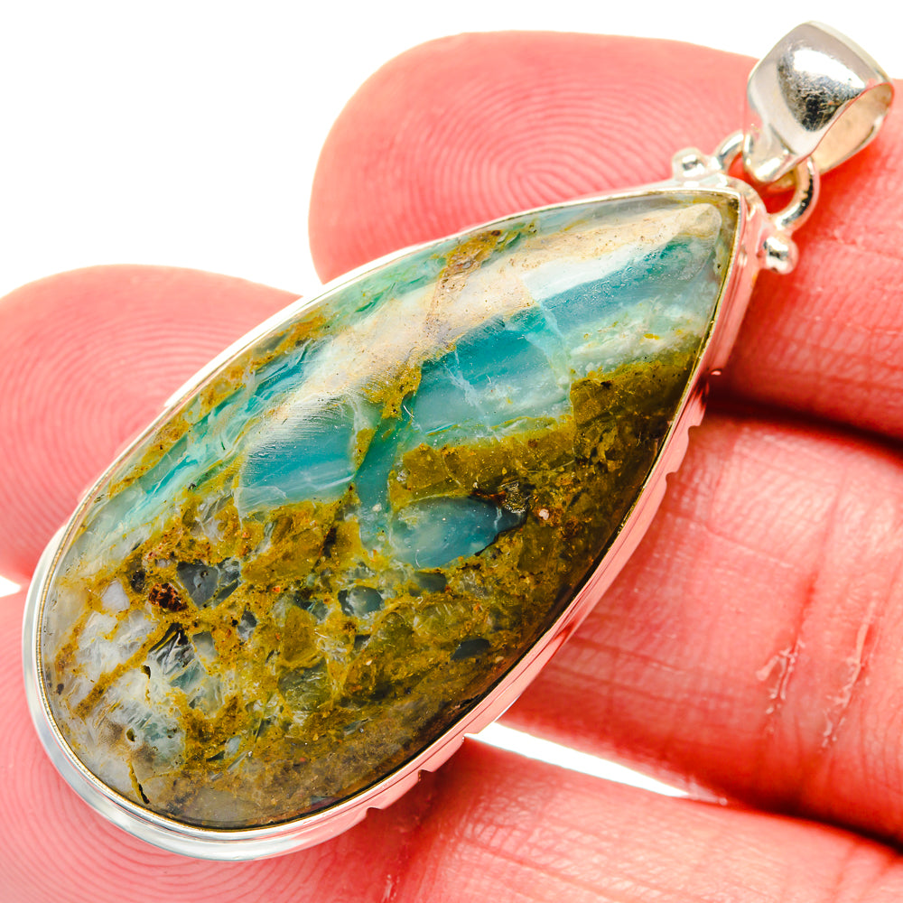 Peruvian Opal Pendants handcrafted by Ana Silver Co - PD20233