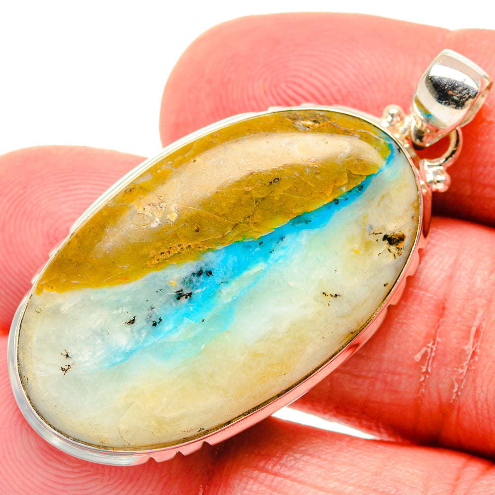 Peruvian Opal Pendants handcrafted by Ana Silver Co - PD20244