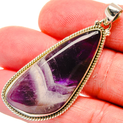 Chevron Amethyst Pendants handcrafted by Ana Silver Co - PD20246