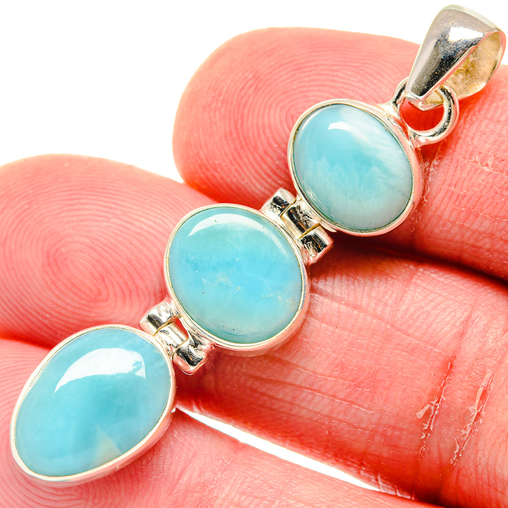 Larimar Pendants handcrafted by Ana Silver Co - PD20248