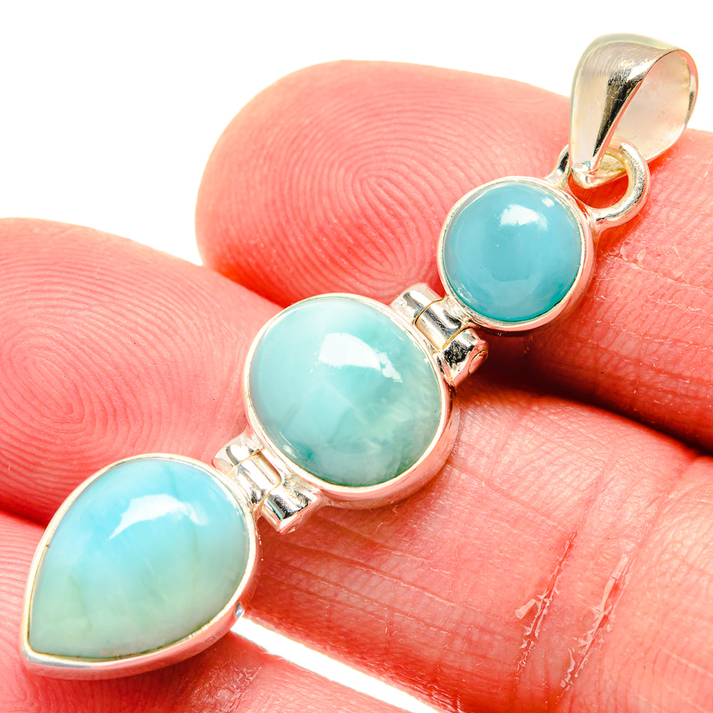Larimar Pendants handcrafted by Ana Silver Co - PD20252