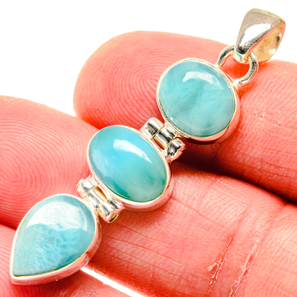 Larimar Pendants handcrafted by Ana Silver Co - PD20253