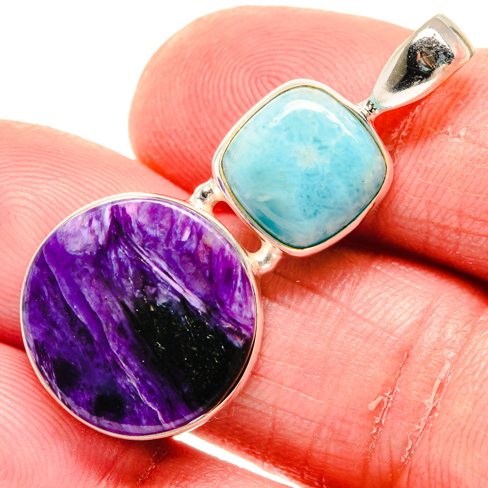 Charoite Pendants handcrafted by Ana Silver Co - PD20255