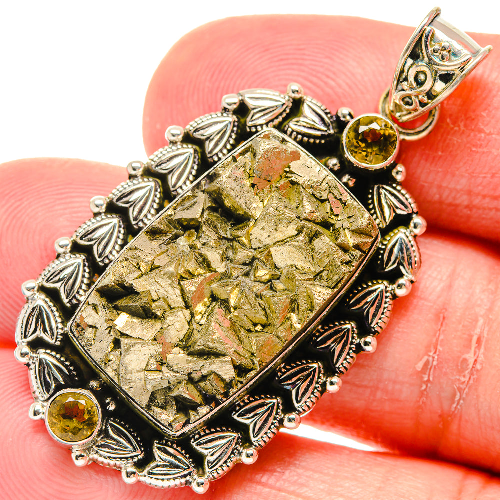 Pyrite Pendants handcrafted by Ana Silver Co - PD20306