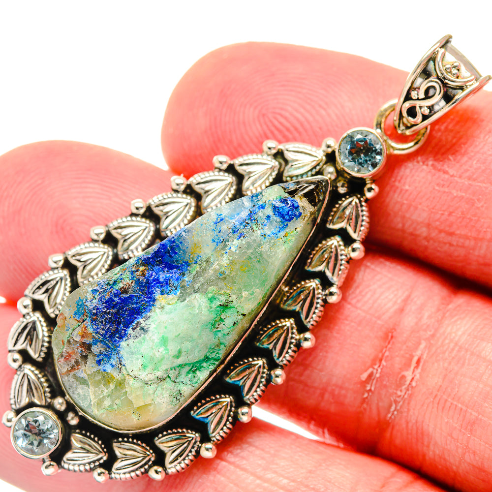 Azurite Pendants handcrafted by Ana Silver Co - PD20307