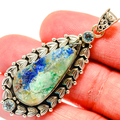 Azurite Pendants handcrafted by Ana Silver Co - PD20307