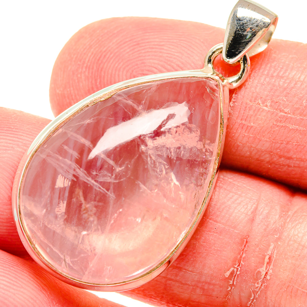Rose Quartz Pendants handcrafted by Ana Silver Co - PD20325