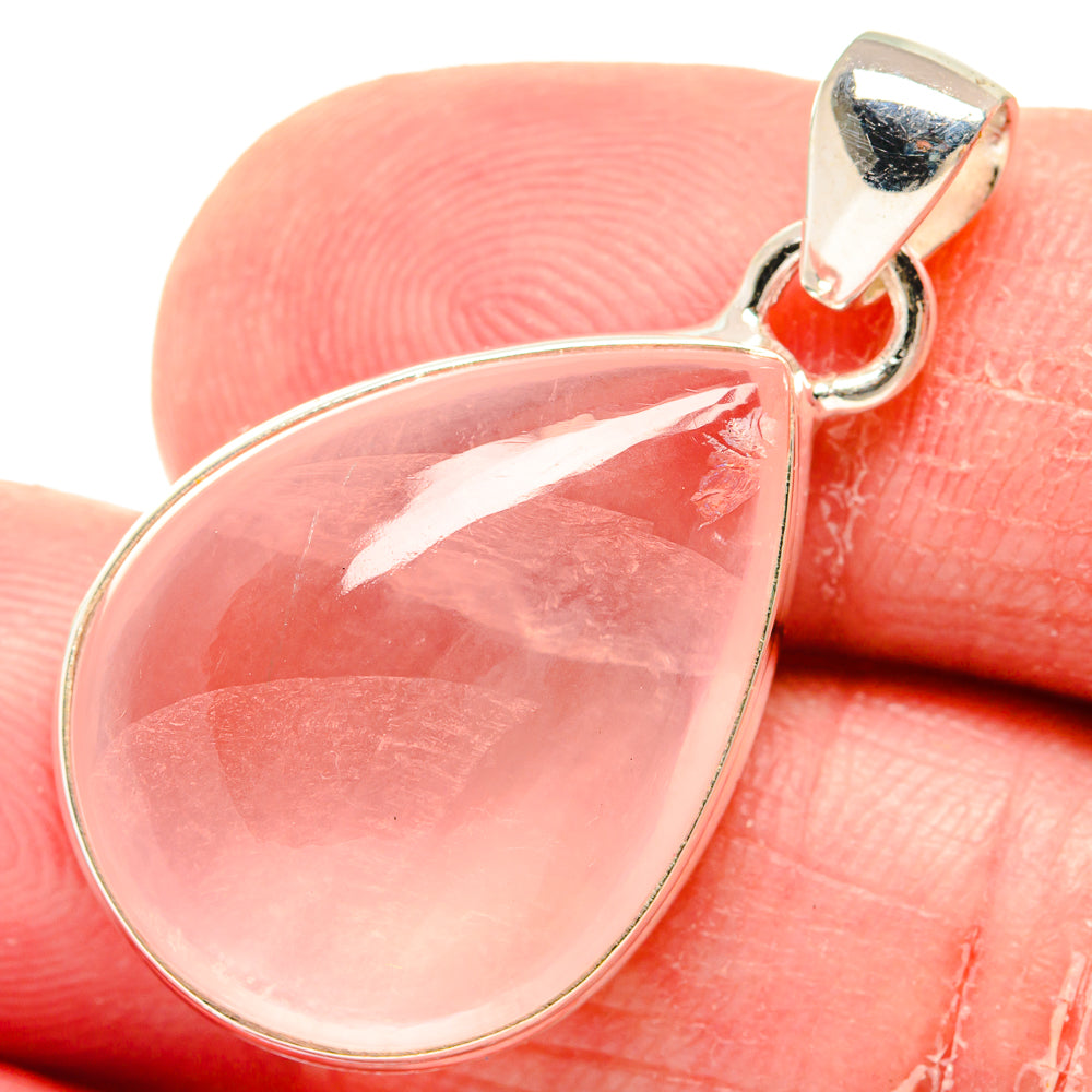 Rose Quartz Pendants handcrafted by Ana Silver Co - PD20328