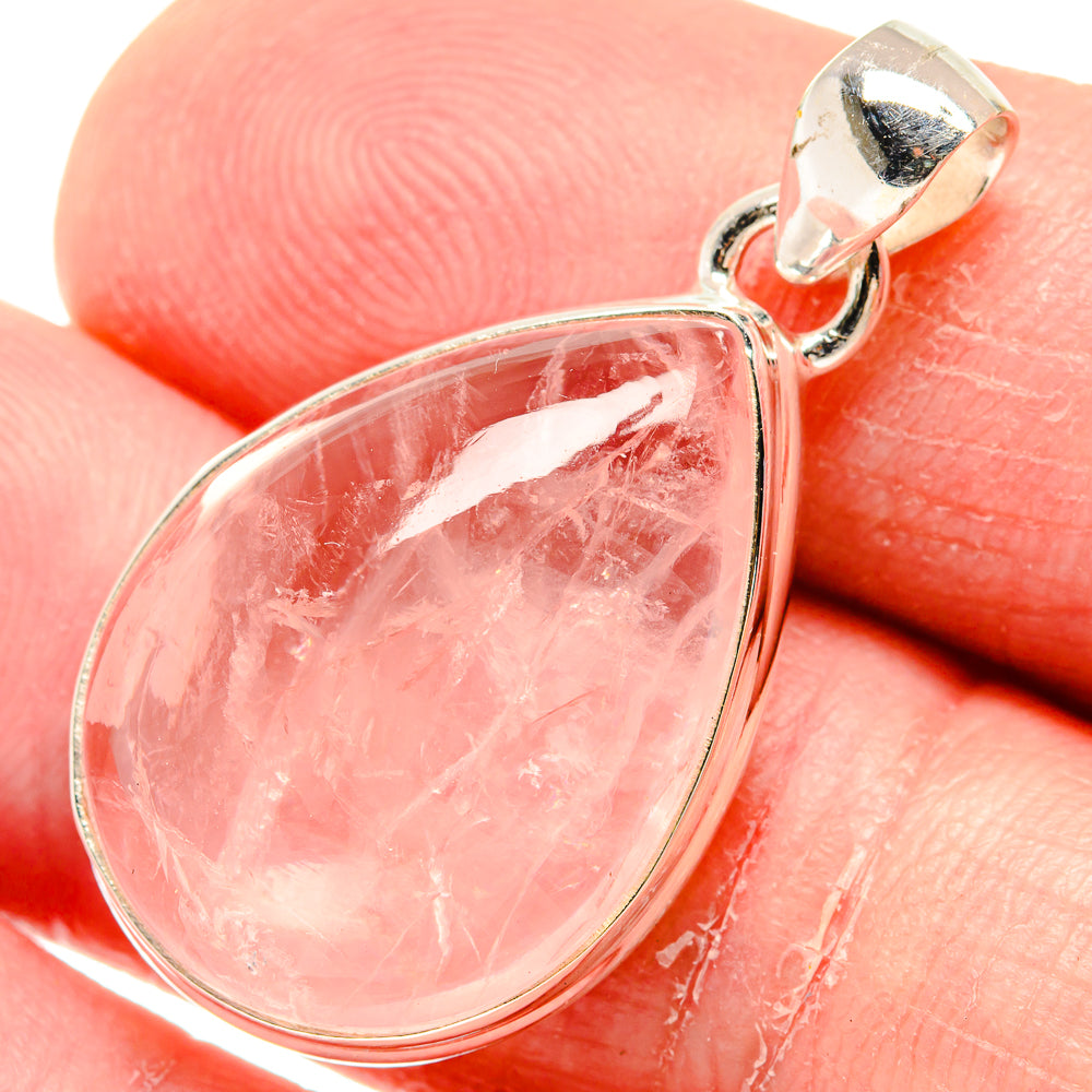 Rose Quartz Pendants handcrafted by Ana Silver Co - PD20329