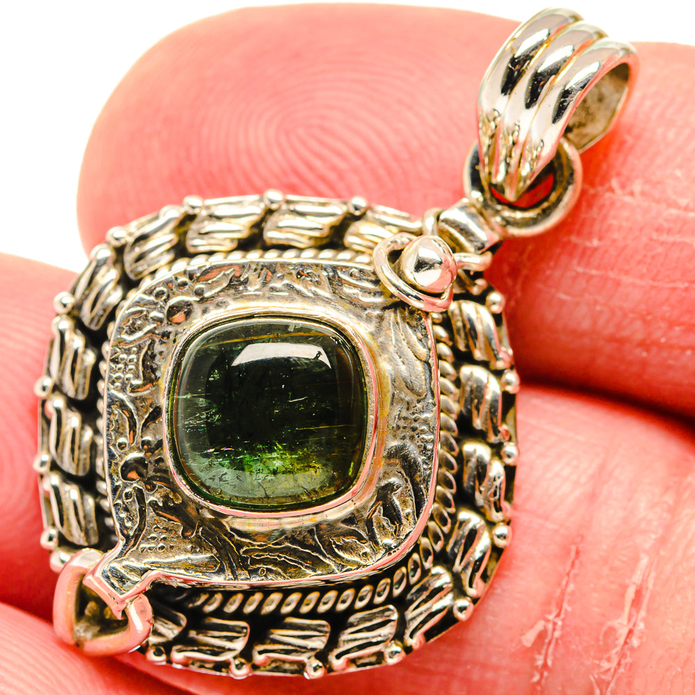 Green Tourmaline Pendants handcrafted by Ana Silver Co - PD20337