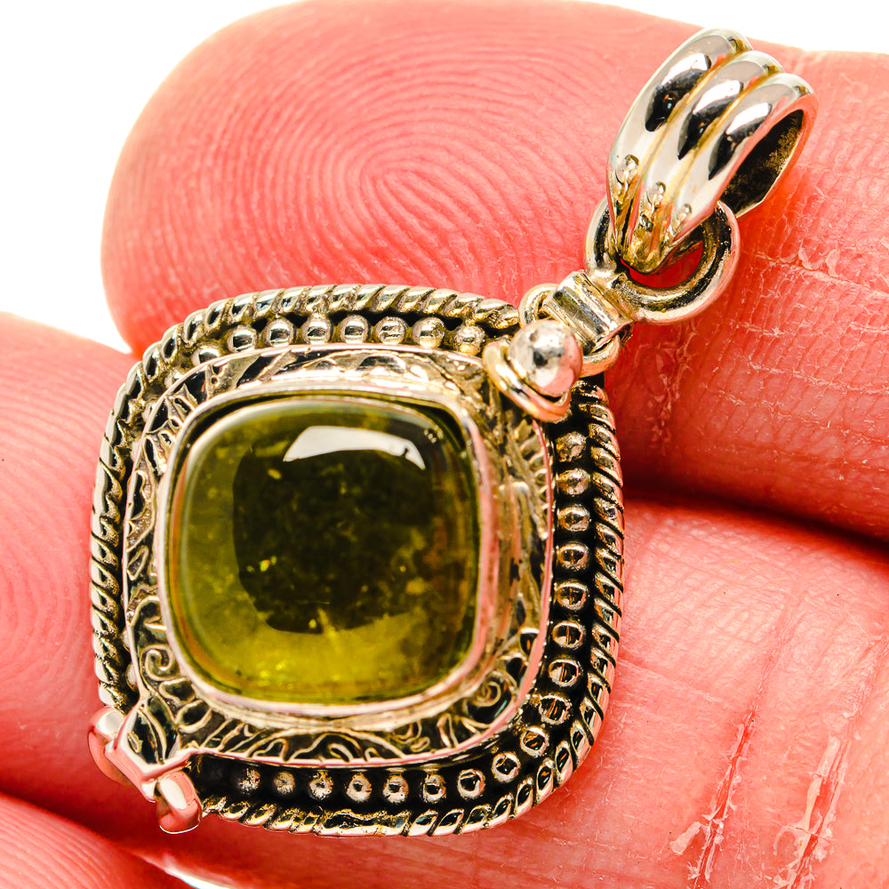 Green Tourmaline Pendants handcrafted by Ana Silver Co - PD20340