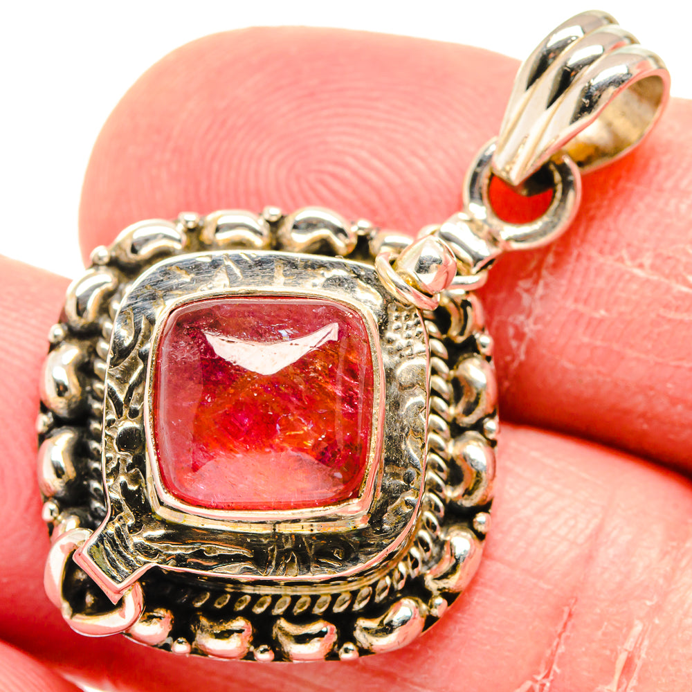 Pink Tourmaline Pendants handcrafted by Ana Silver Co - PD20349