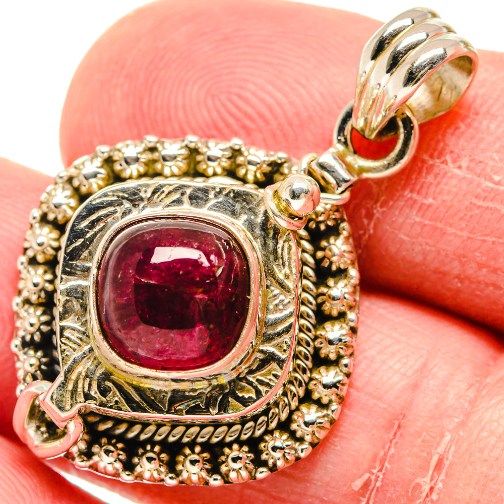 Pink Tourmaline Pendants handcrafted by Ana Silver Co - PD20351