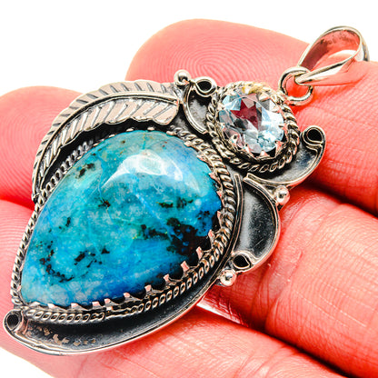 Chrysocolla Pendants handcrafted by Ana Silver Co - PD20354