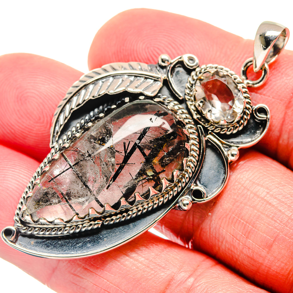 Tourmalinated Quartz Pendants handcrafted by Ana Silver Co - PD20358