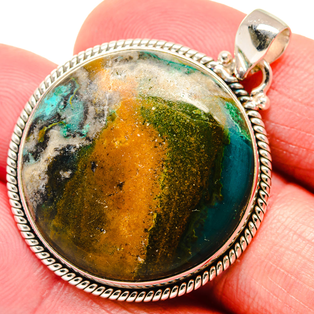 Peruvian Opal Pendants handcrafted by Ana Silver Co - PD20361